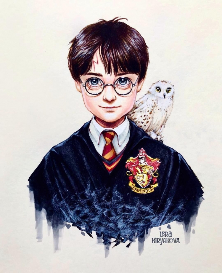 Гарри Поттер с цветными иллюстрациями