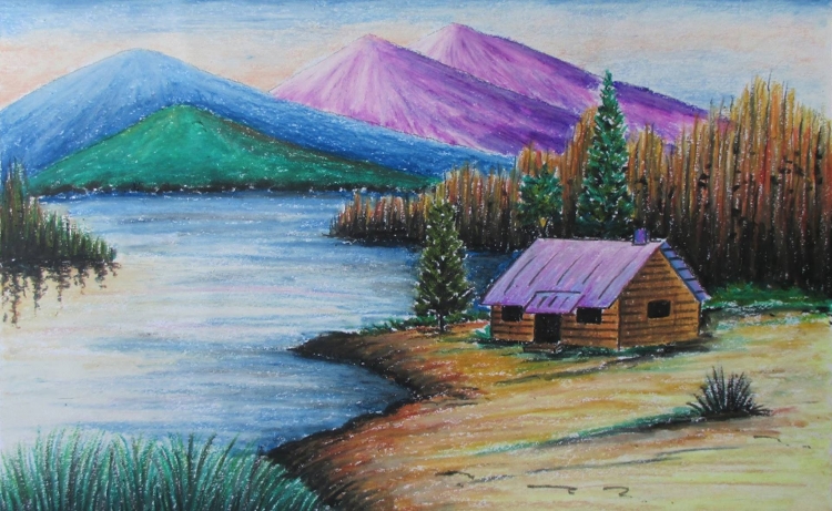 Дом в деревне рисунок гуашью. Как нарисовать деревенский пейзаж. Видео урок для начинающих