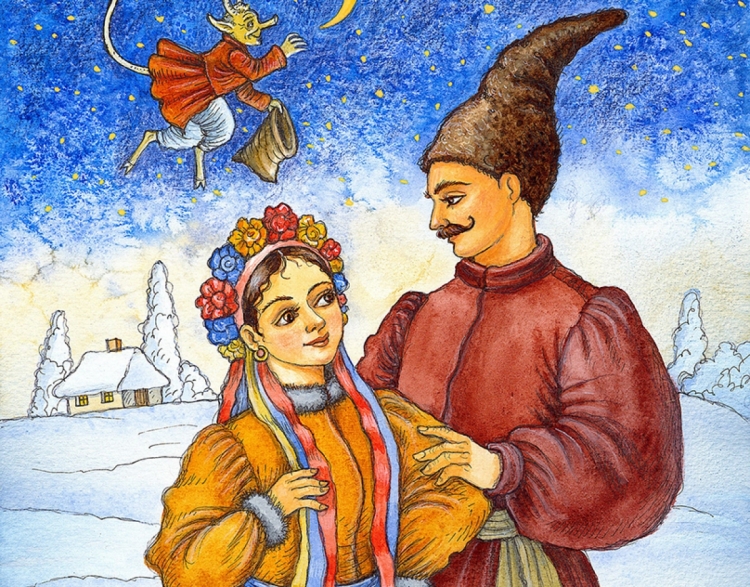 Иллюстрация на тему ночь перед Рождеством