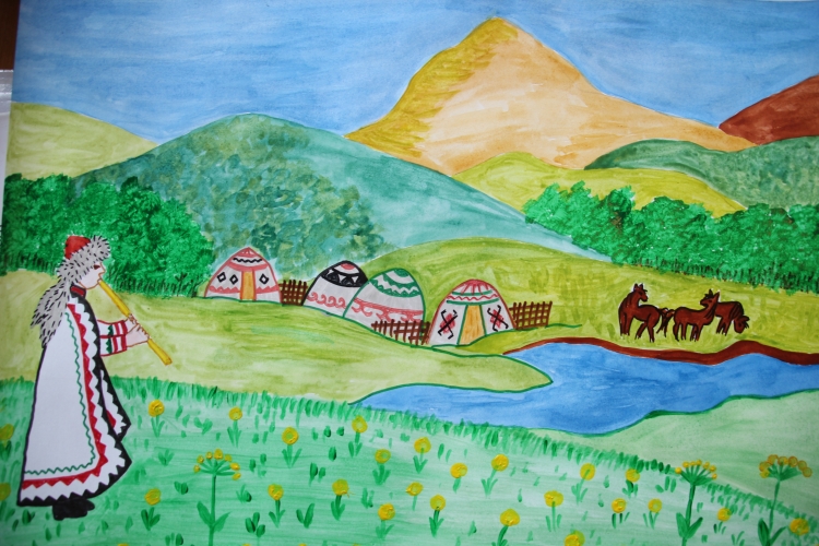 Детские рисунки на тему Башкортостан