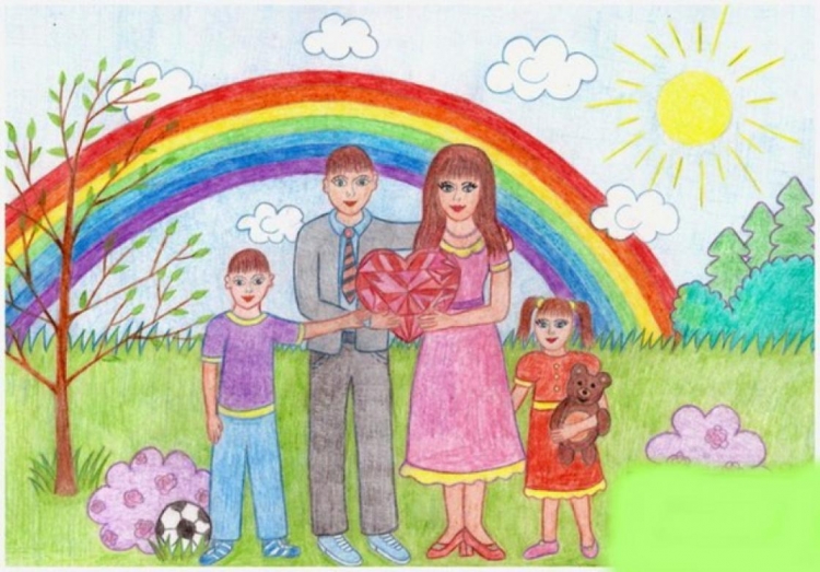 Рисунки на тему семья глазами ребёнка