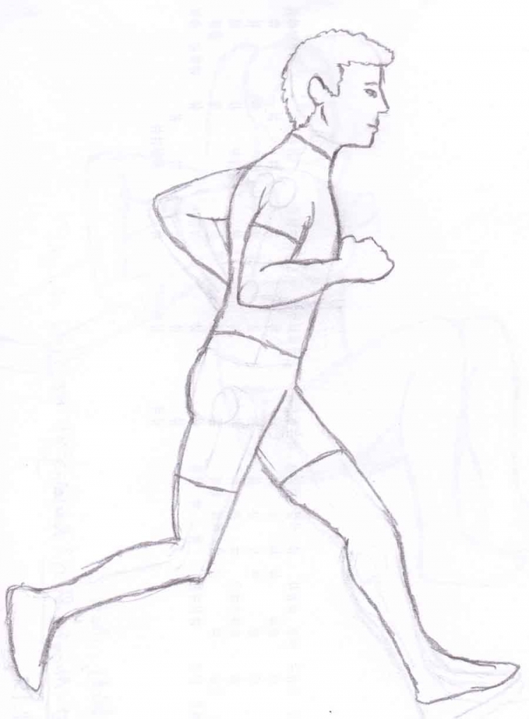 Рисунок на тему человек в движении