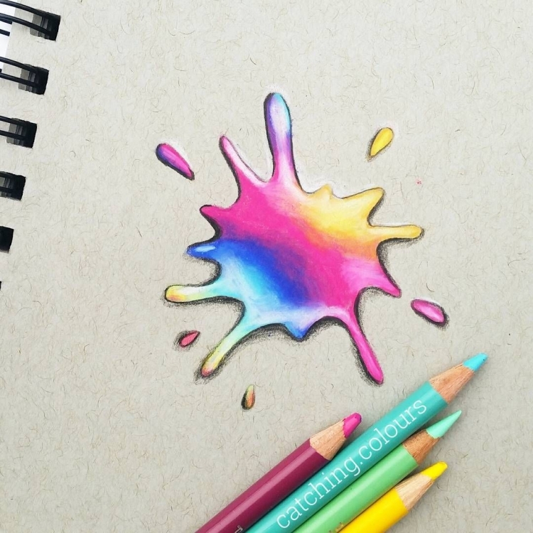 Маленькие рисунки цветными карандашами