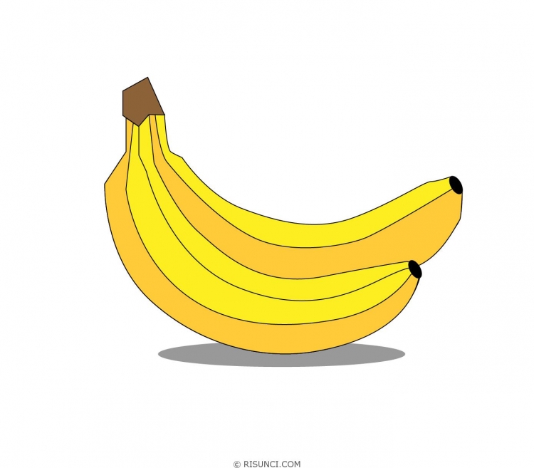 Рисунок банана для срисовки