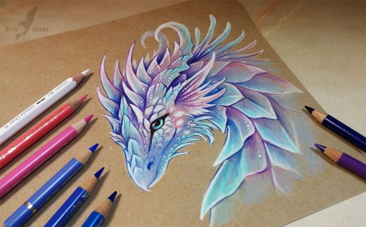 Рисунки драконов цветные