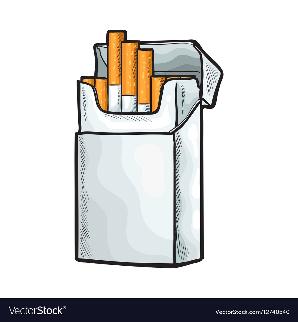 Нарисованная пачка сигарет