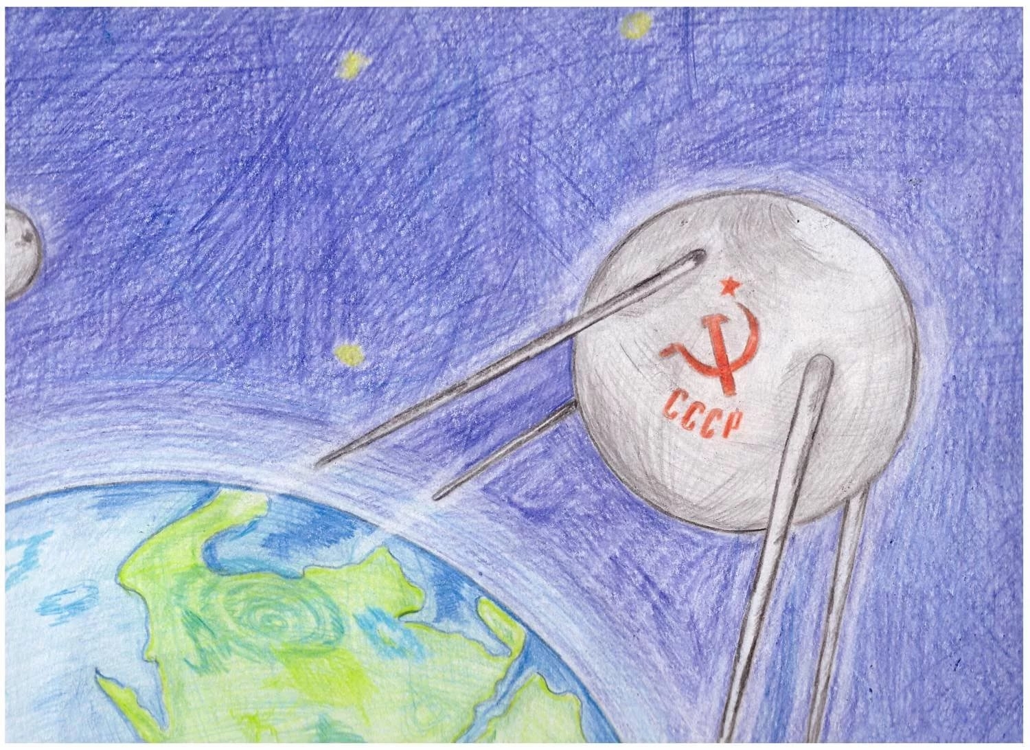 Рисунок на тему Спутник - 42 фото