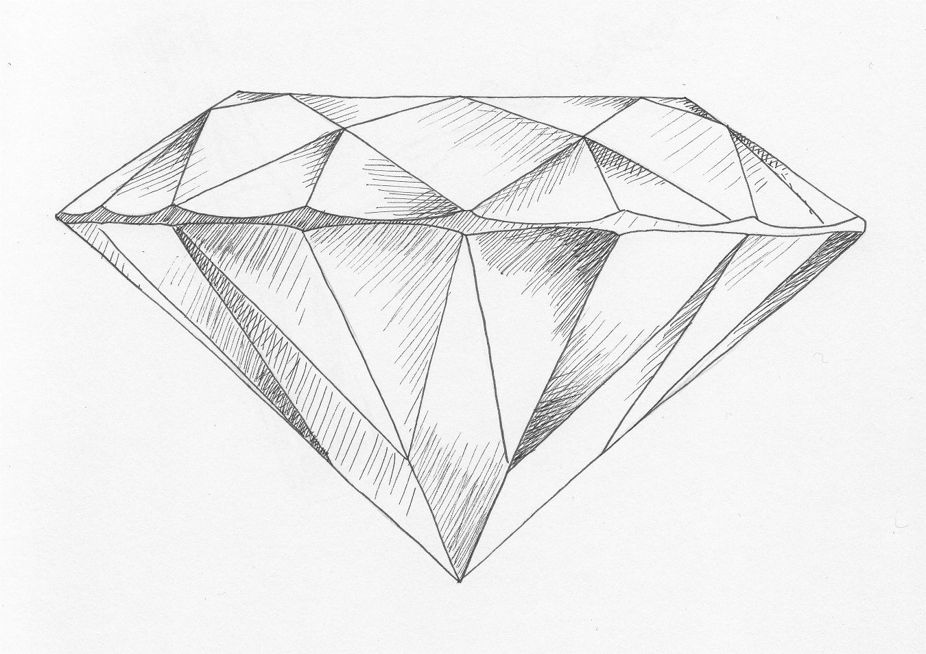 Как нарисовать Алмаз из Ben 10 карандашом поэтапно