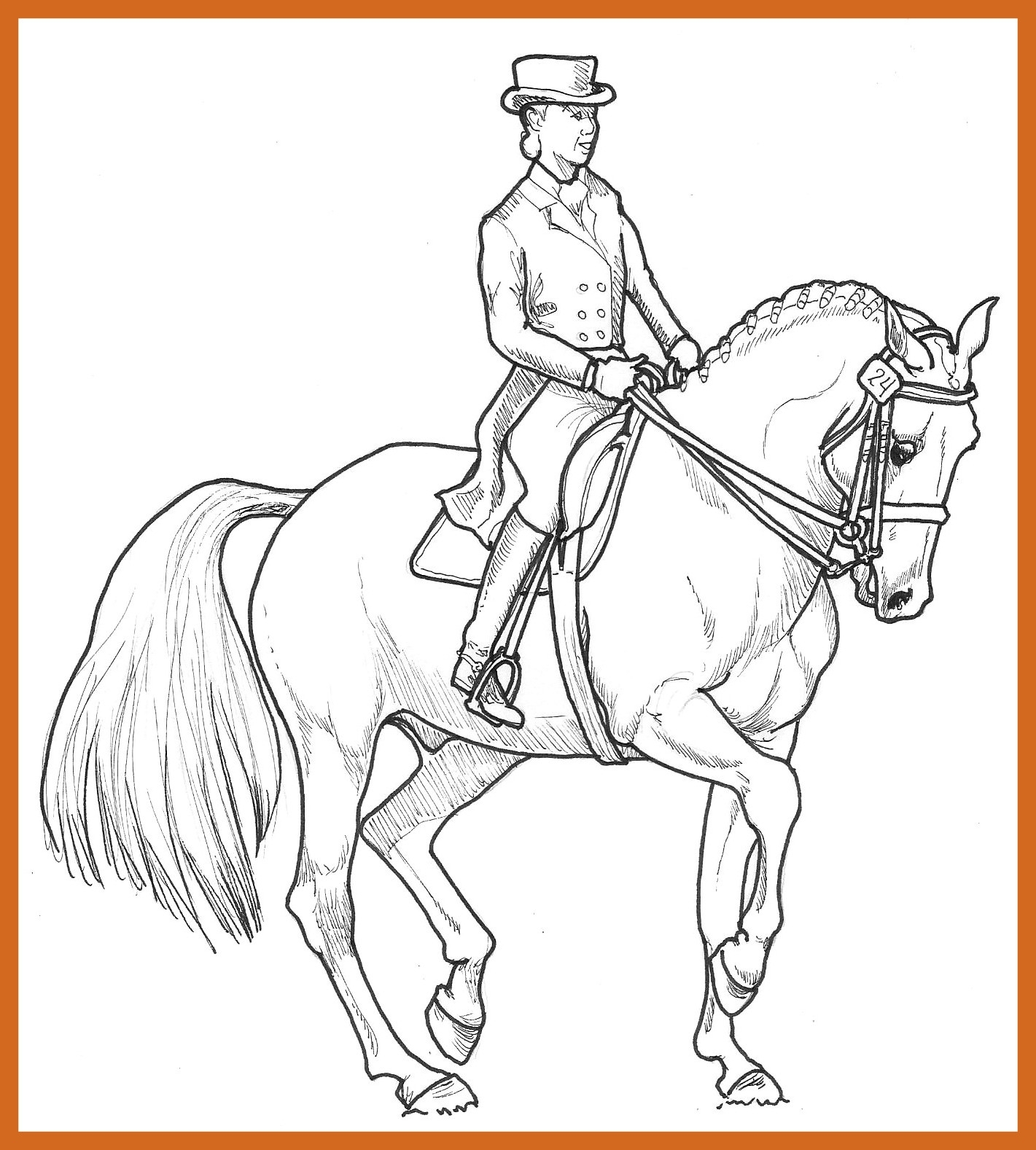 Лошадь и человек рисунок