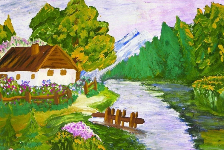 Рисунок на тему моё село