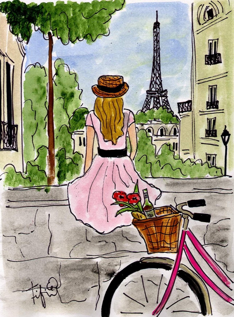 Рисунки на тему Париж