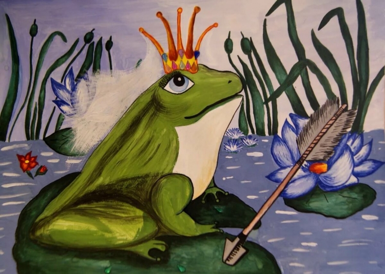 Рисунок на тему сказки Царевна лягушка
