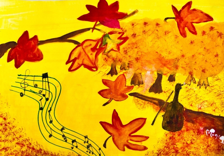 Рисунок на тему музыкальная осень