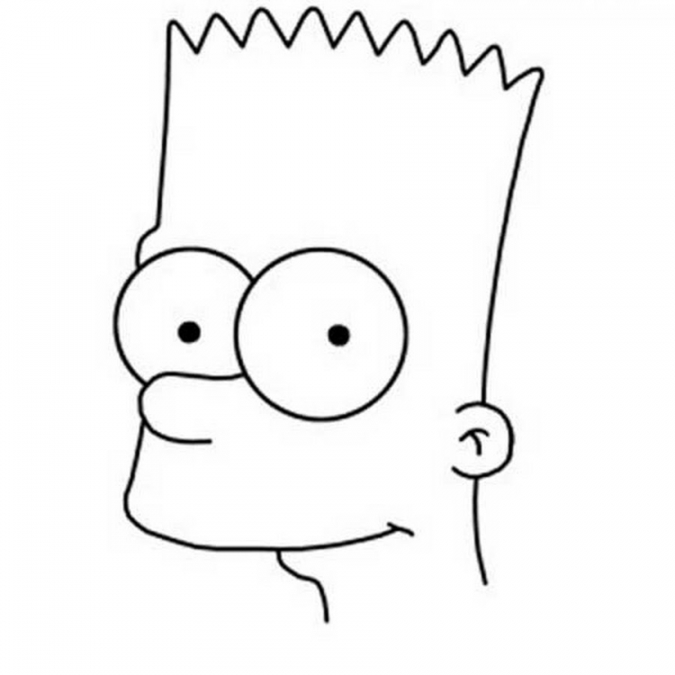 Барт симпсон карандашом для срисовки