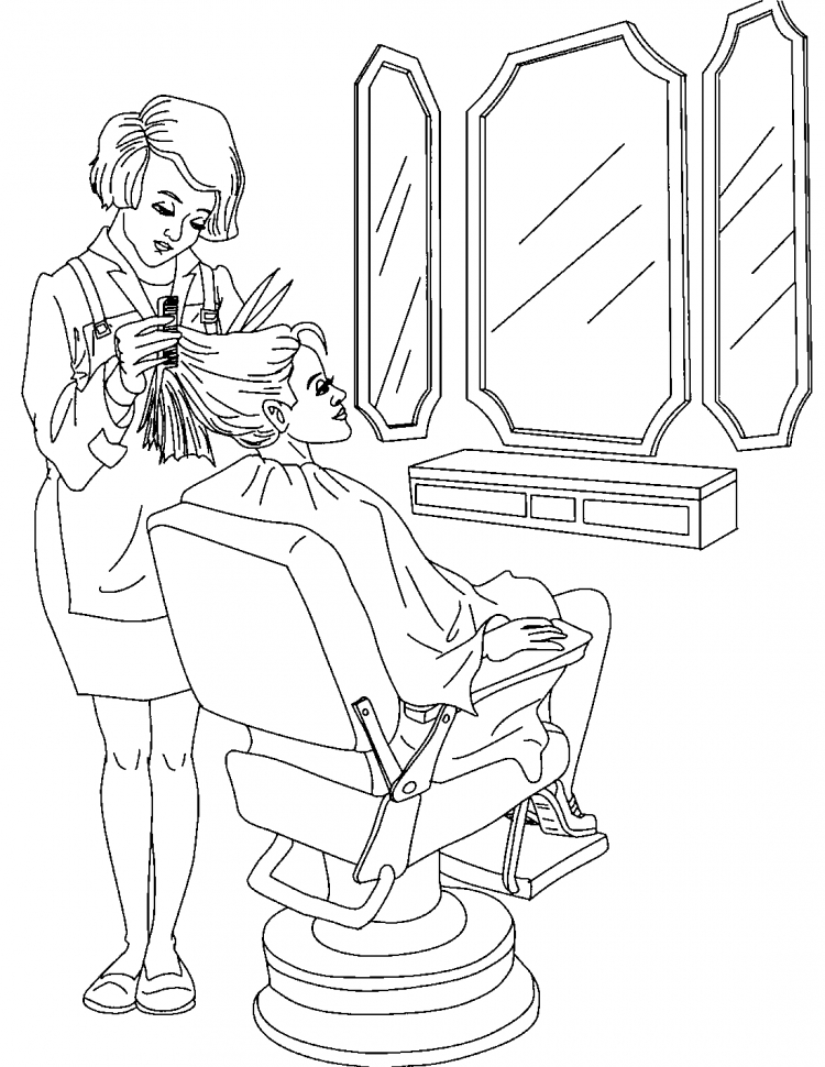 Рисунок на тему парикмахер