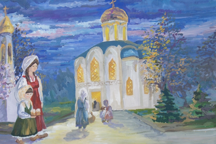 Рисунок на тему святые земли русской