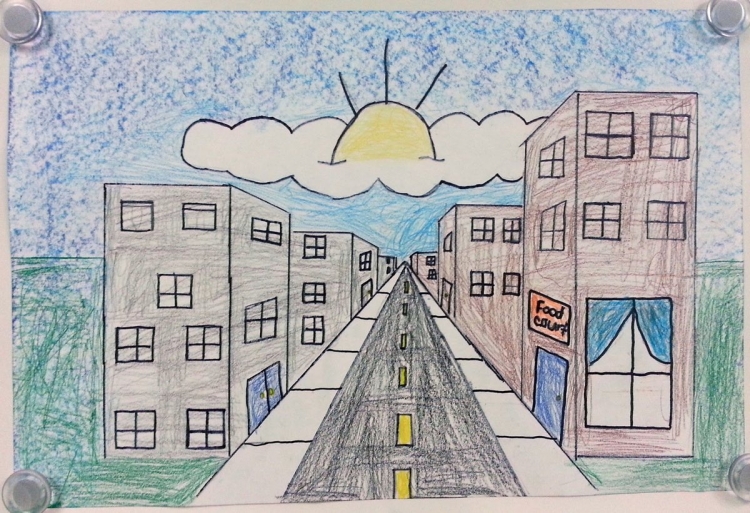 Рисунок на тему человек и город