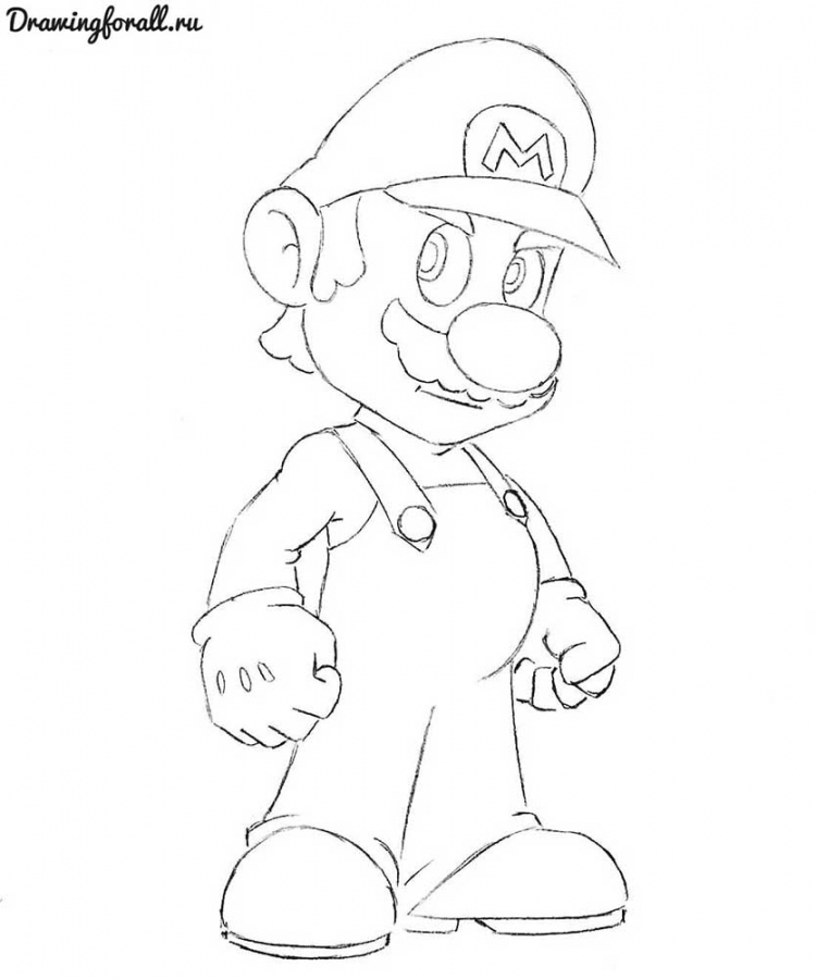 Марио для срисовки