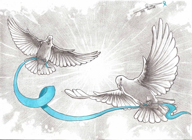 Рисунки для срисовки голубь мира