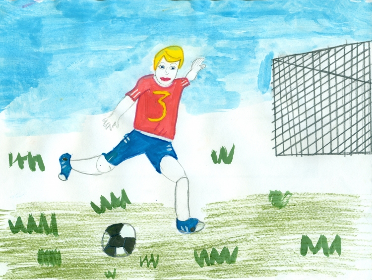 Рисунок на спортивную тему футбол
