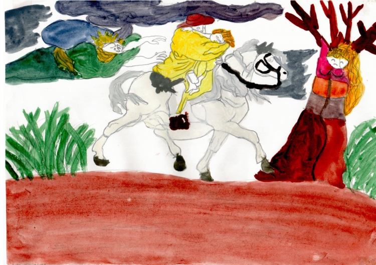 Рисунок на тему Шуберта Лесной царь
