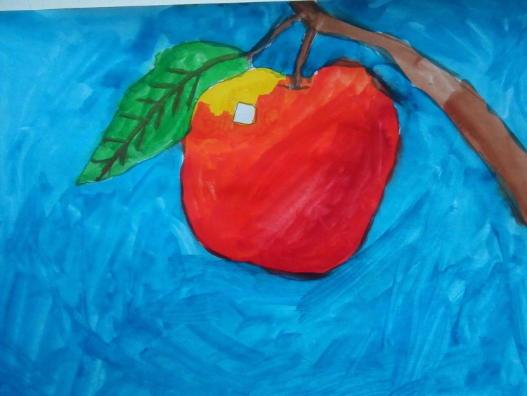 Детские рисунки на тему яблочный спас