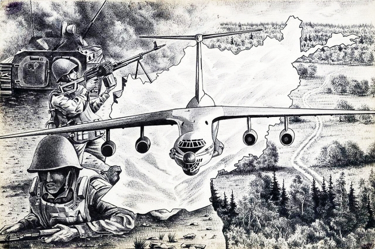 Рисунки детей на тему Чеченская война