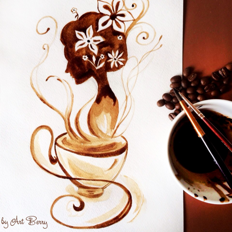Рисунки на тему кофе