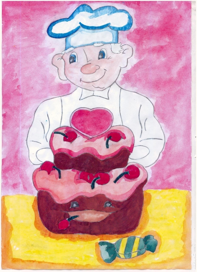 Детские рисунки на тему повар