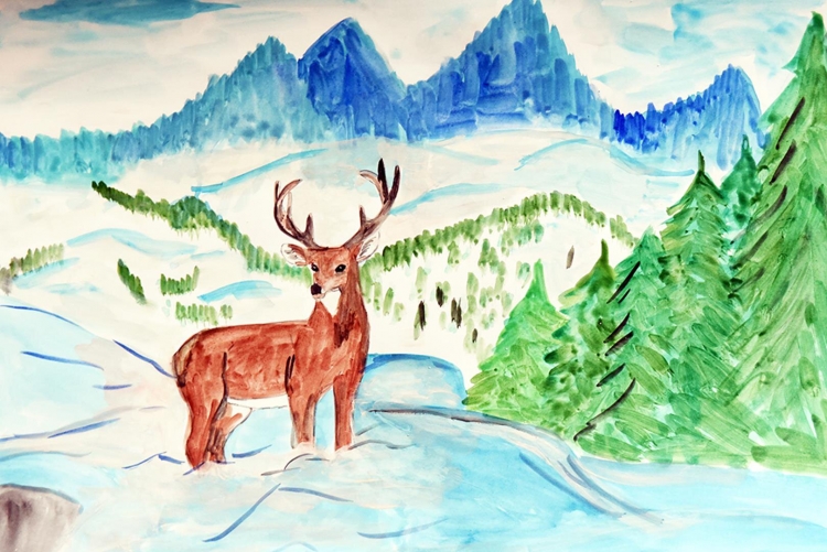 Рисунки на тему природа Сибири