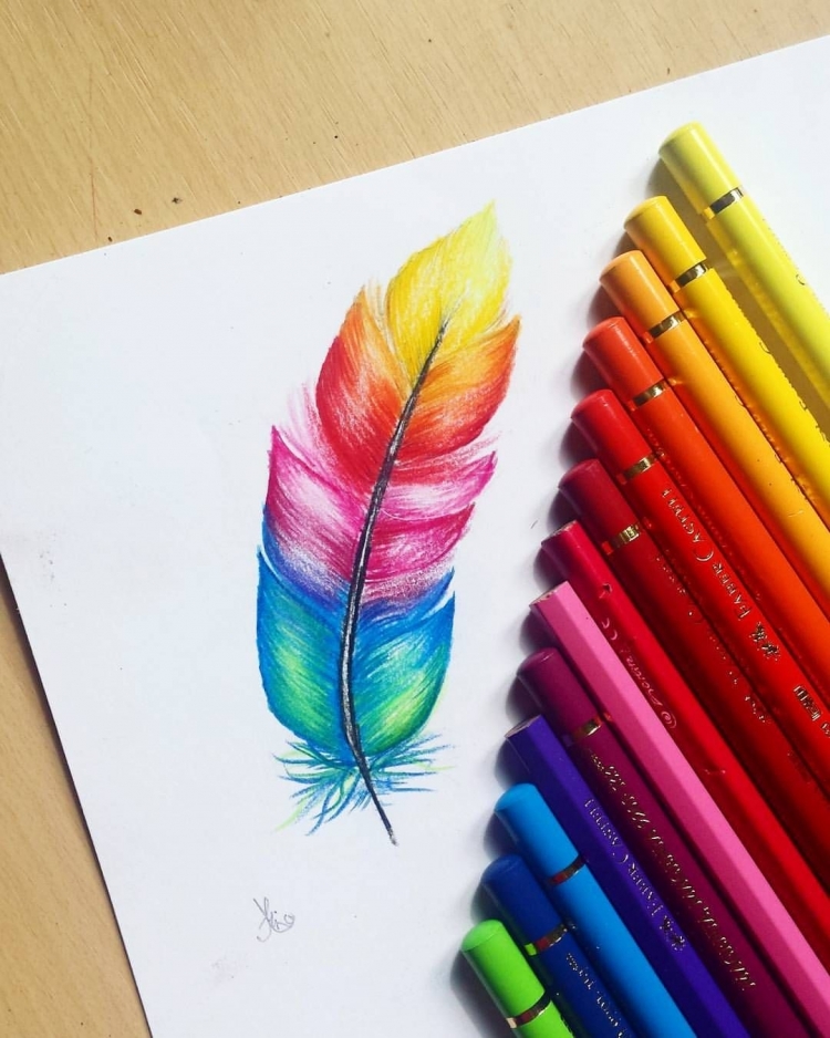 Разные рисунки цветными карандашами