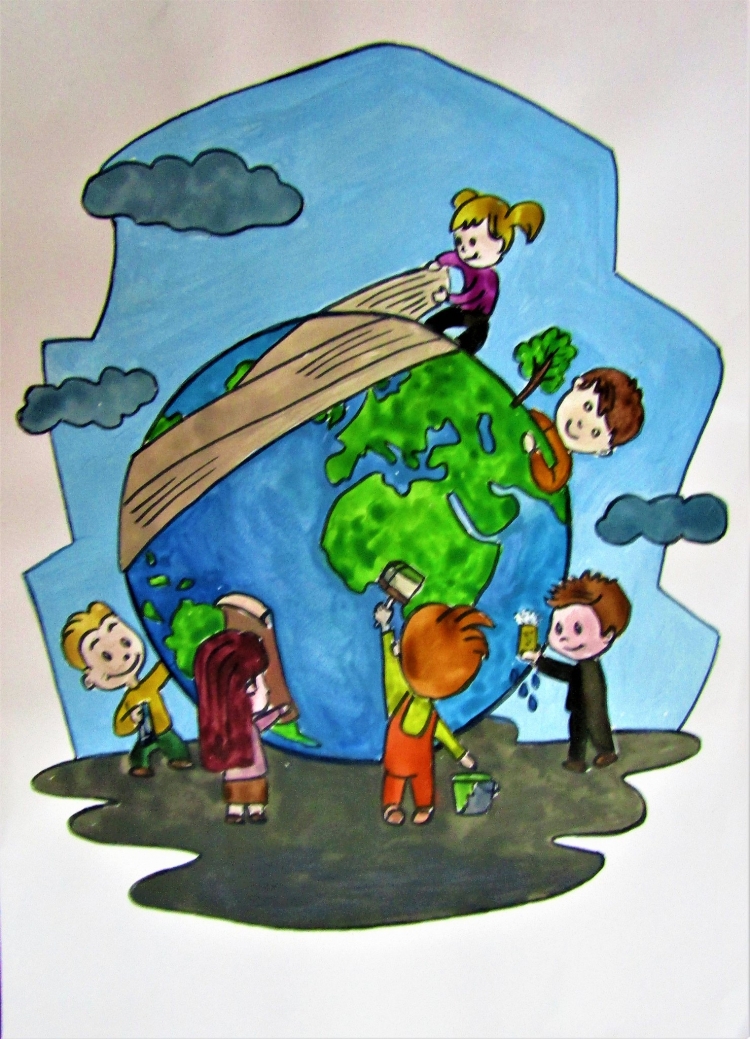 Детские рисунки на тему волонтерства