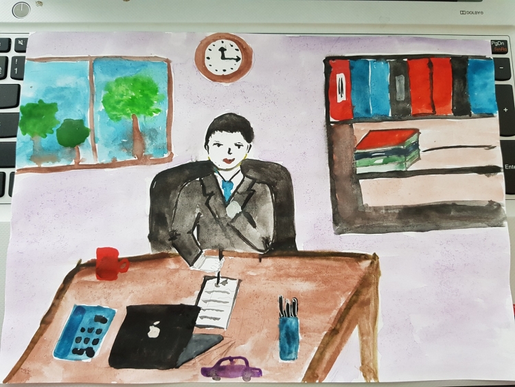 Детский рисунок на тему бизнес