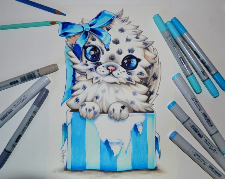 Рисунки маркерами
