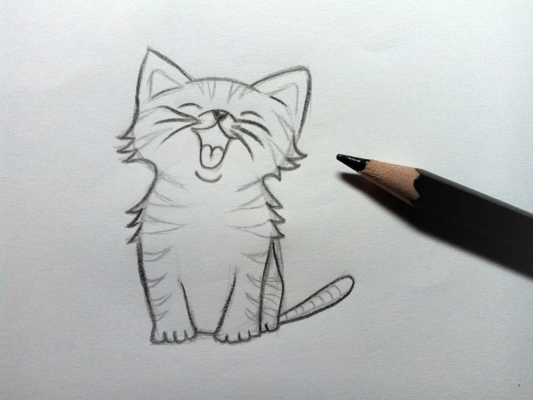 Котик рисунок