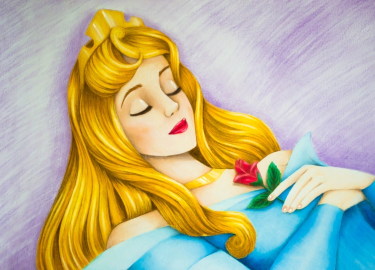 Детские рисунки на тему спящая красавица