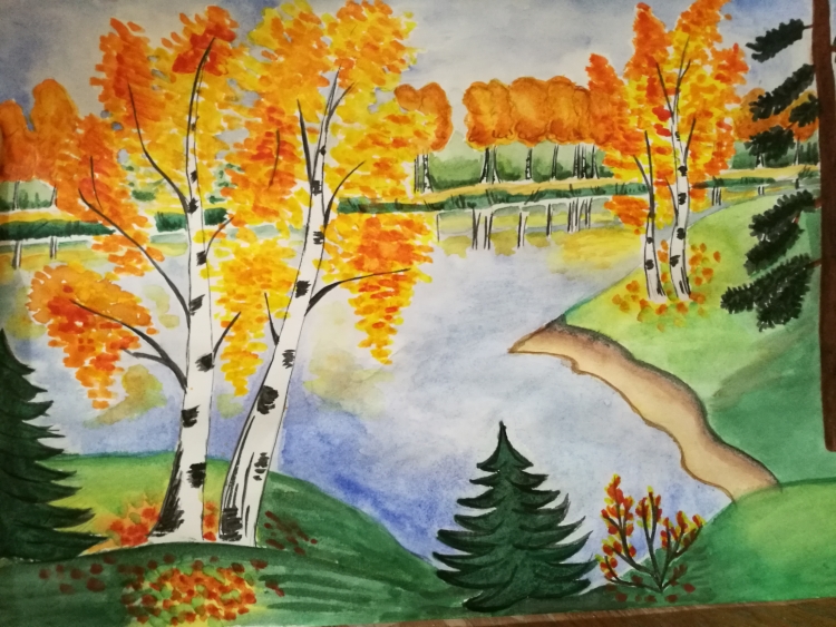 Рисунок на тему Донская осень