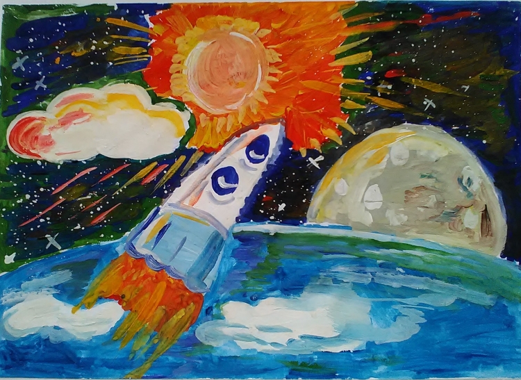 Рисунок космонавтики