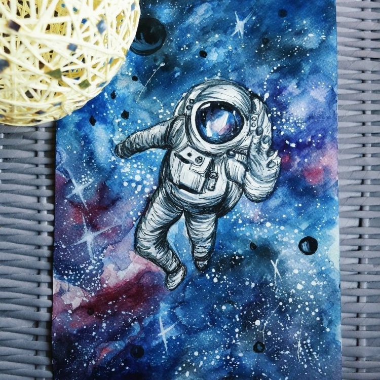 Рисунок на день космонавтики для детей