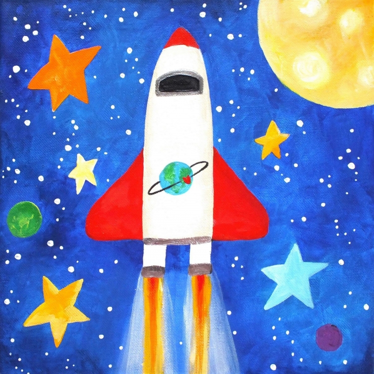 Рисунок на тему 12 апреля день космонавтики