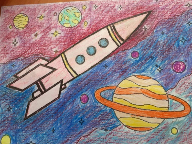 Рисование ко Дню космонавтики