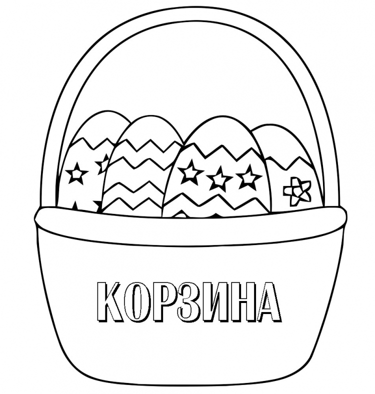 Раскраска Пасха для детей