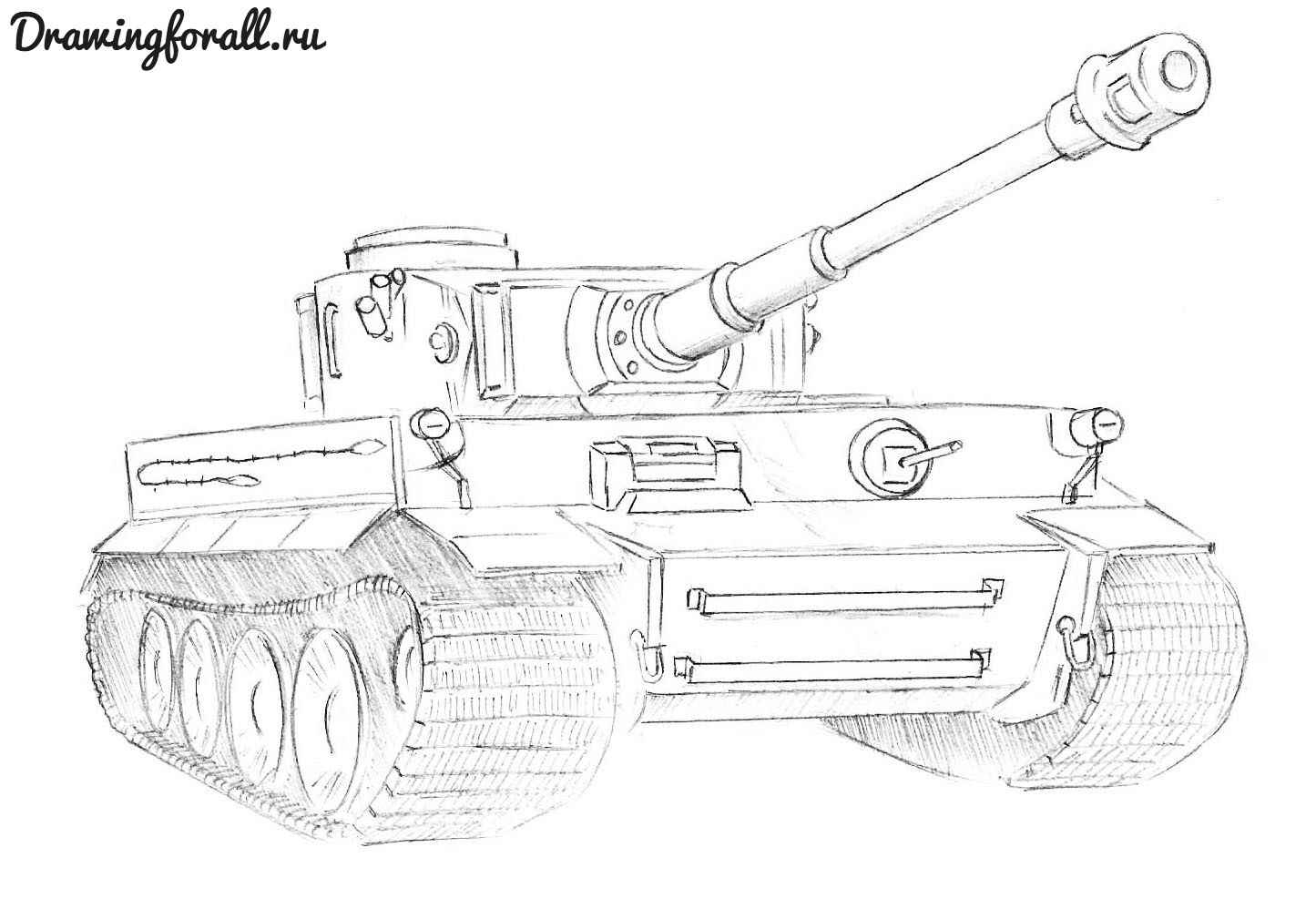 Как нарисовать ребенку танк? Как нарисовать танк Е-100, Тигр, ИС-7 поэтапно карандашом?