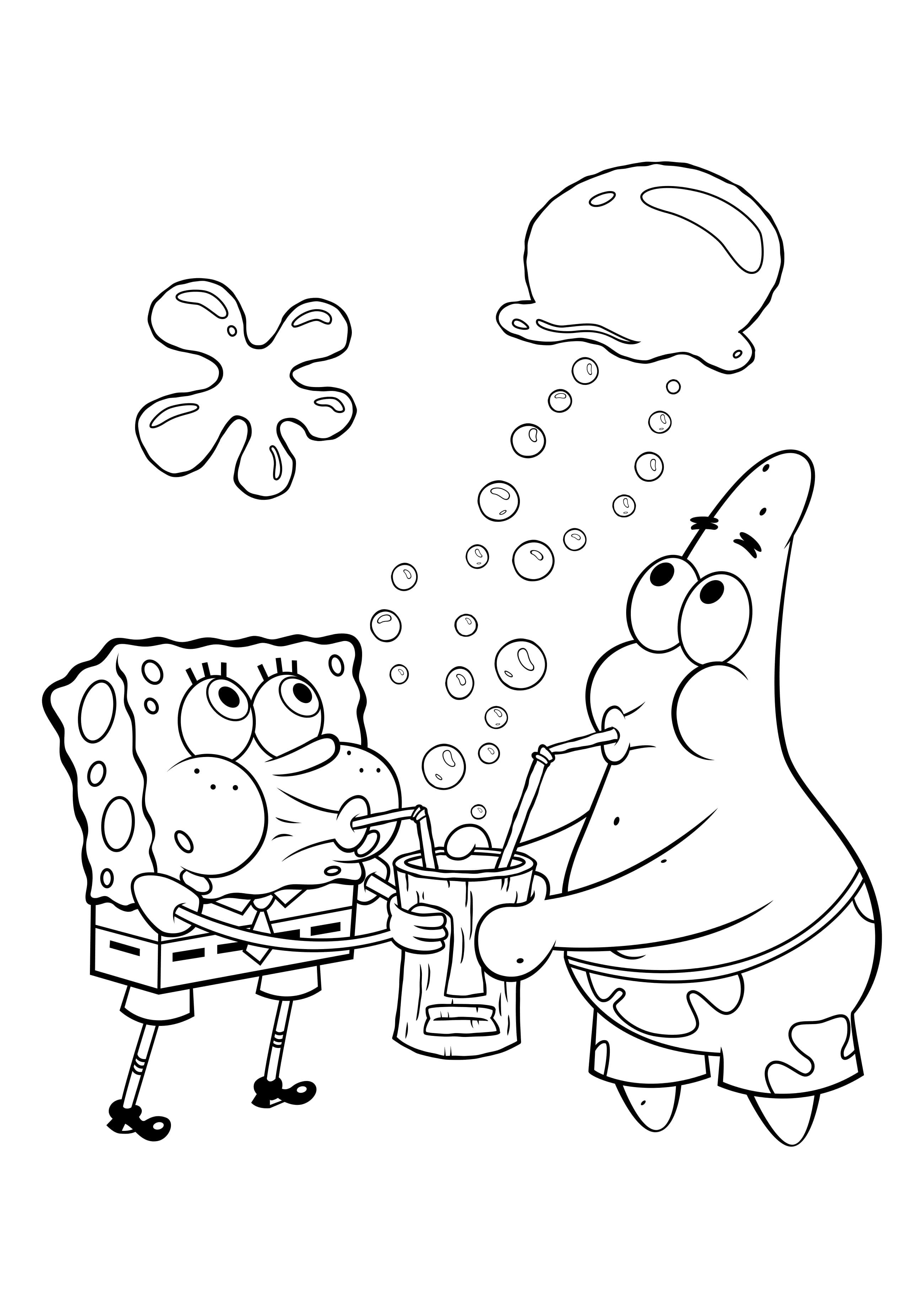 Раскраски из мультфильма Губка Боб Квадратные штаны (Sponge Bob Squarepants) скачать