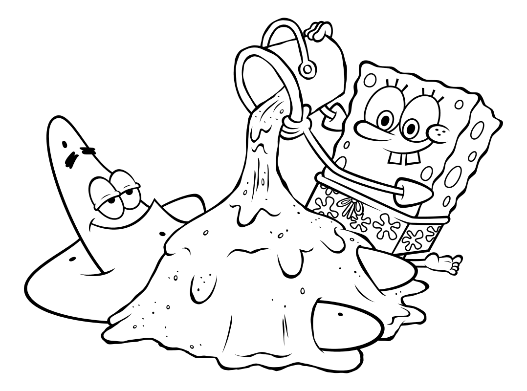 Раскраски из мультфильма Губка Боб Квадратные штаны (Sponge Bob Squarepants) скачать