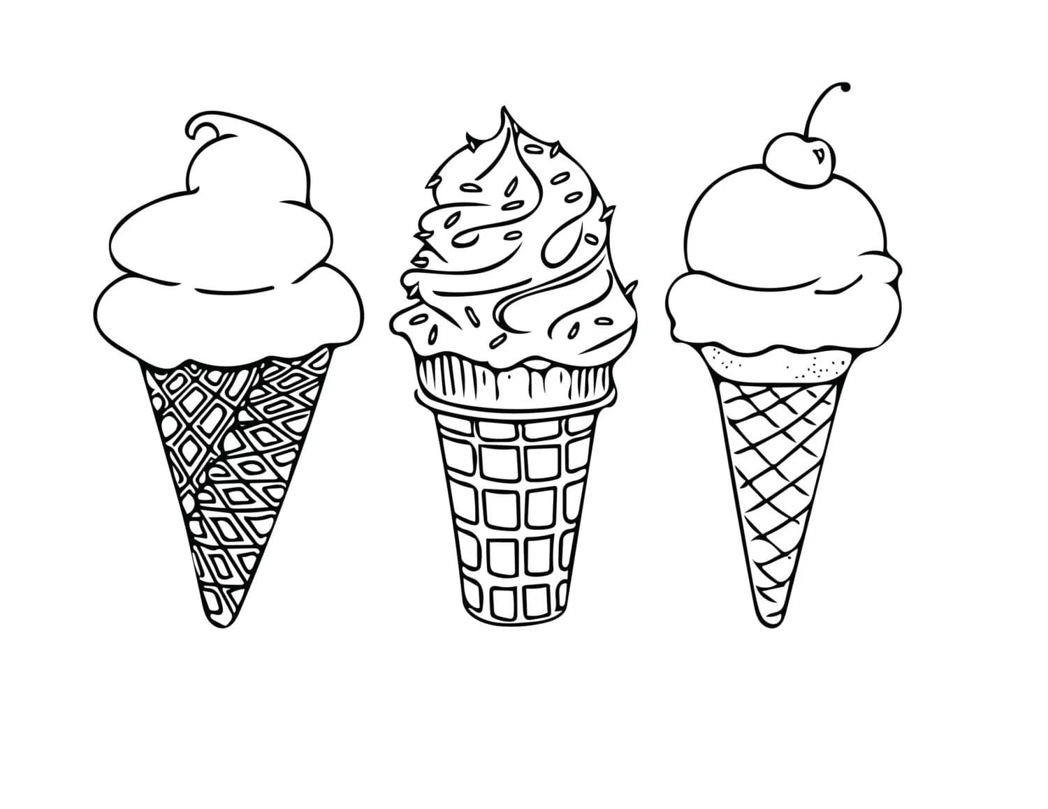 Раскраски Раскраску мороженое (39 шт.) - скачать или распечатать бесплатно #