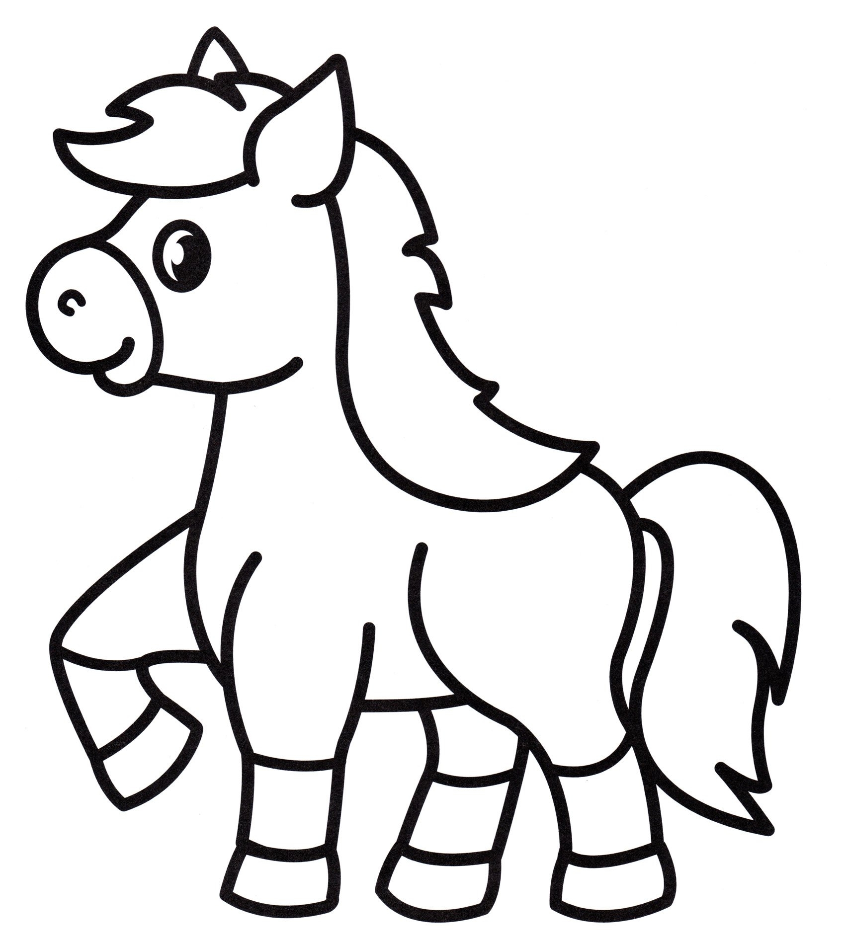 Раскраски для, Раскраска Лошадка для детей лошадка Лошадка.