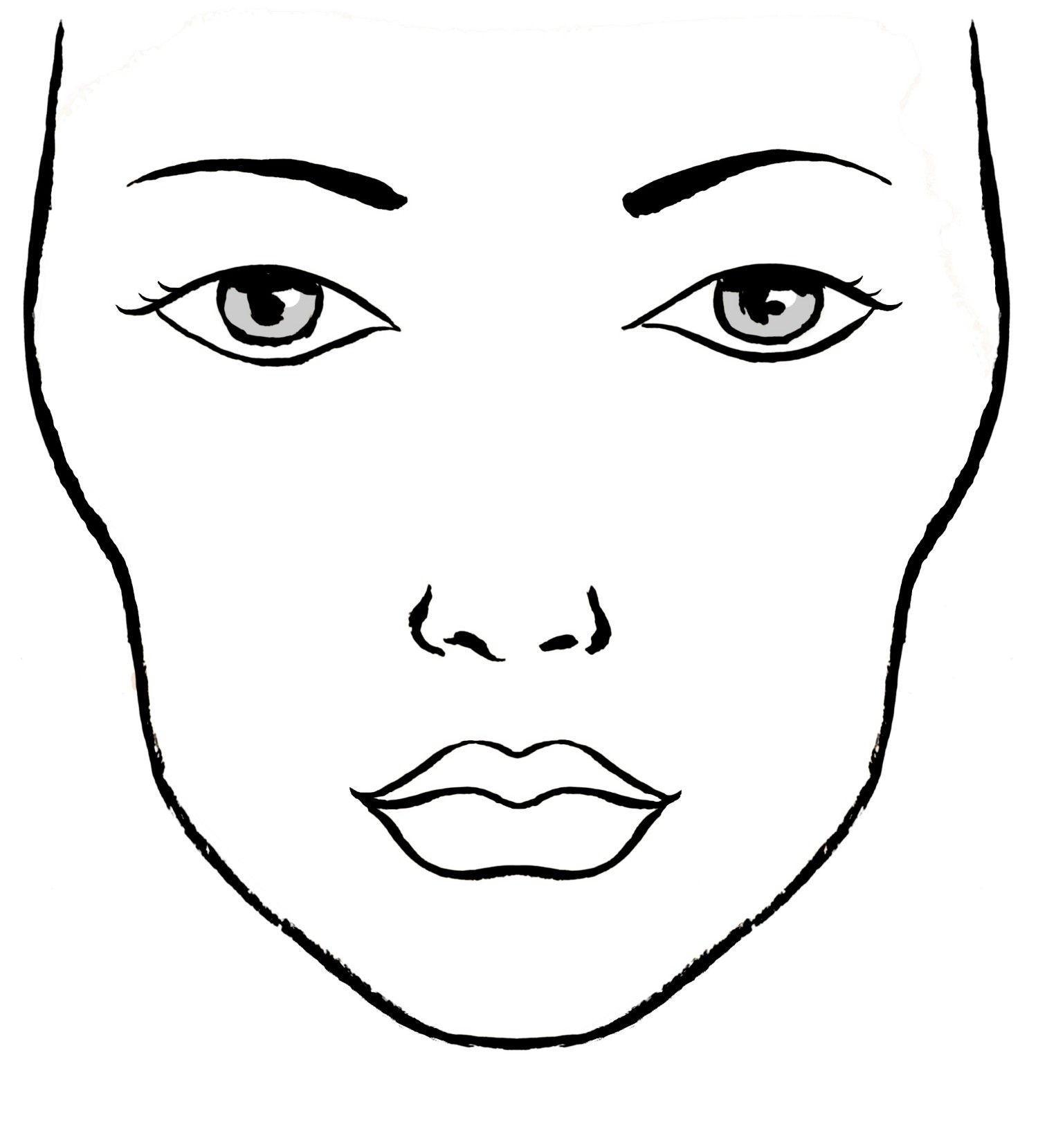 Раскраска лица девушек для макияжа