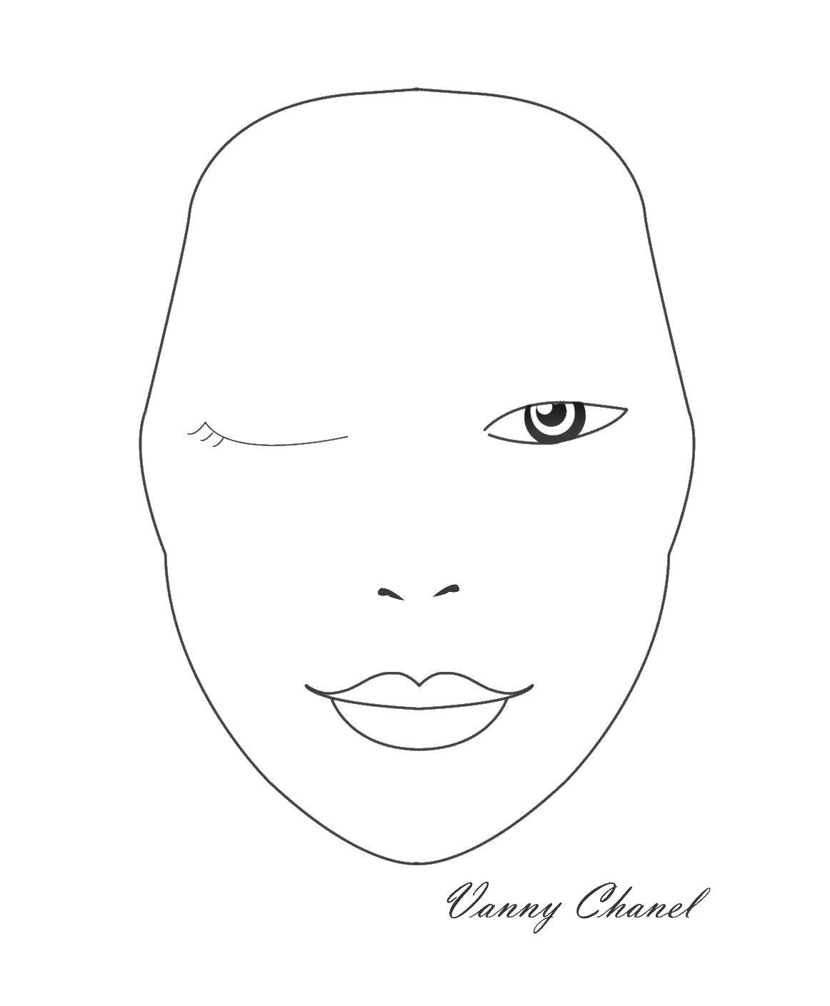Распечатать раскраски макияж лица - Раскраски от сайта В мире сказки!