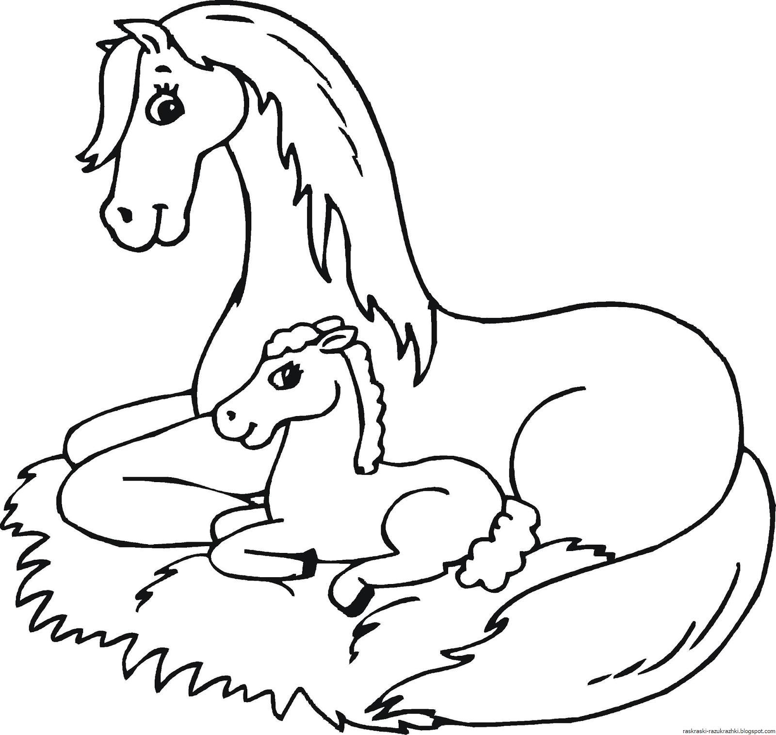 Лошадка Раскраска для детей – Математические картинки